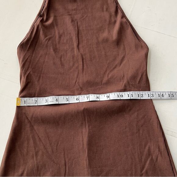 New FASHION NOVA Claire Halter Snatched Mini Dress - Coco Women’s SIZE L - Picture 6 of 9